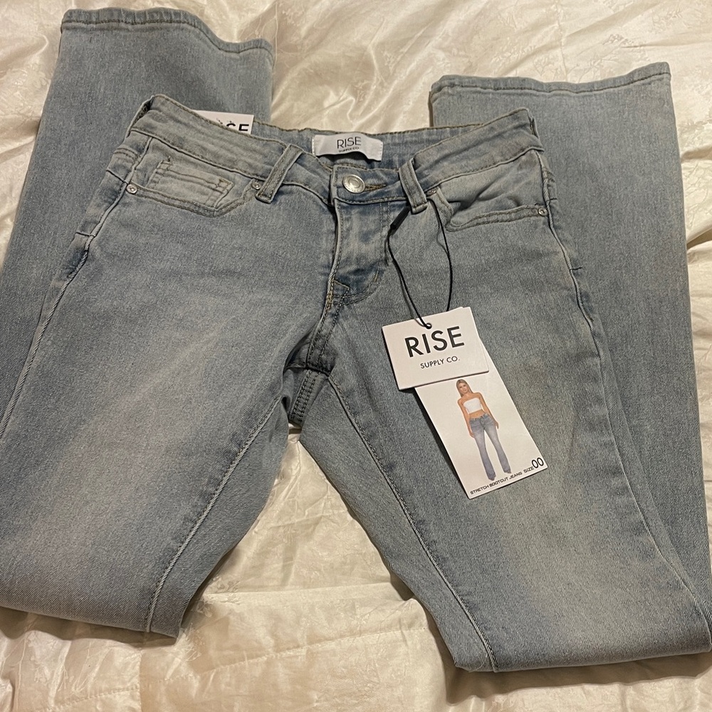 NWT Women's Rise Supply Co Light Wash Jeans size 00